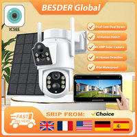 8MP 4K Solar Wirelesss Camera With 7800 mAh Battery Outdoor HD 4MP Dual Lens WiFi IP Camara Solar Panel CCTV Security Camera