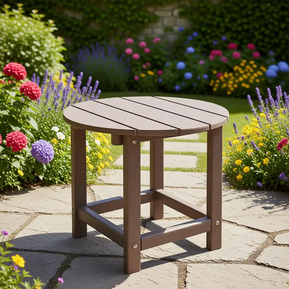 

Weather-Resistant Outdoor Patio Side Table, Ideal for Backyard, Pool, and Indoor Use