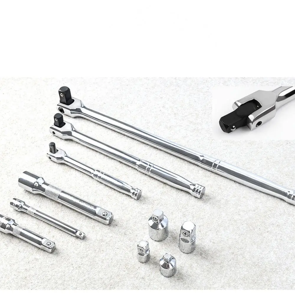 For For Musentang 1 2 Drive Flex Head Breaker Bar Long Reach Swivel Handle Socket Wrench Automotive Maintenance Hand Tool Kit
