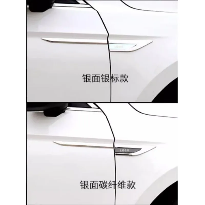 Car Wing Side Fender Emblem Badge Sticker Trim Original Car Styling 4pcs / set For  T-Roc 2018 2019