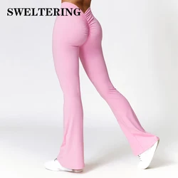 High Waist Flare Leggings Yoga Pants Women Wide Leg Pants Women Gym Workout Fitness Sports Flared Pants Latin Dance Trousers