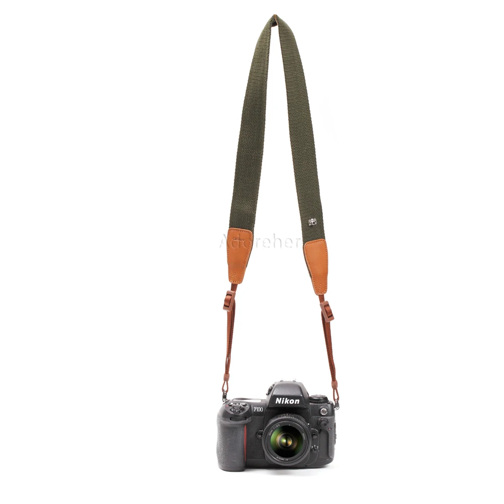 Universal Anti Slip Camera Strap Olive Color Digital SLR Camera Neck Strap Adjustable Micro Single Camera Strap Accessories