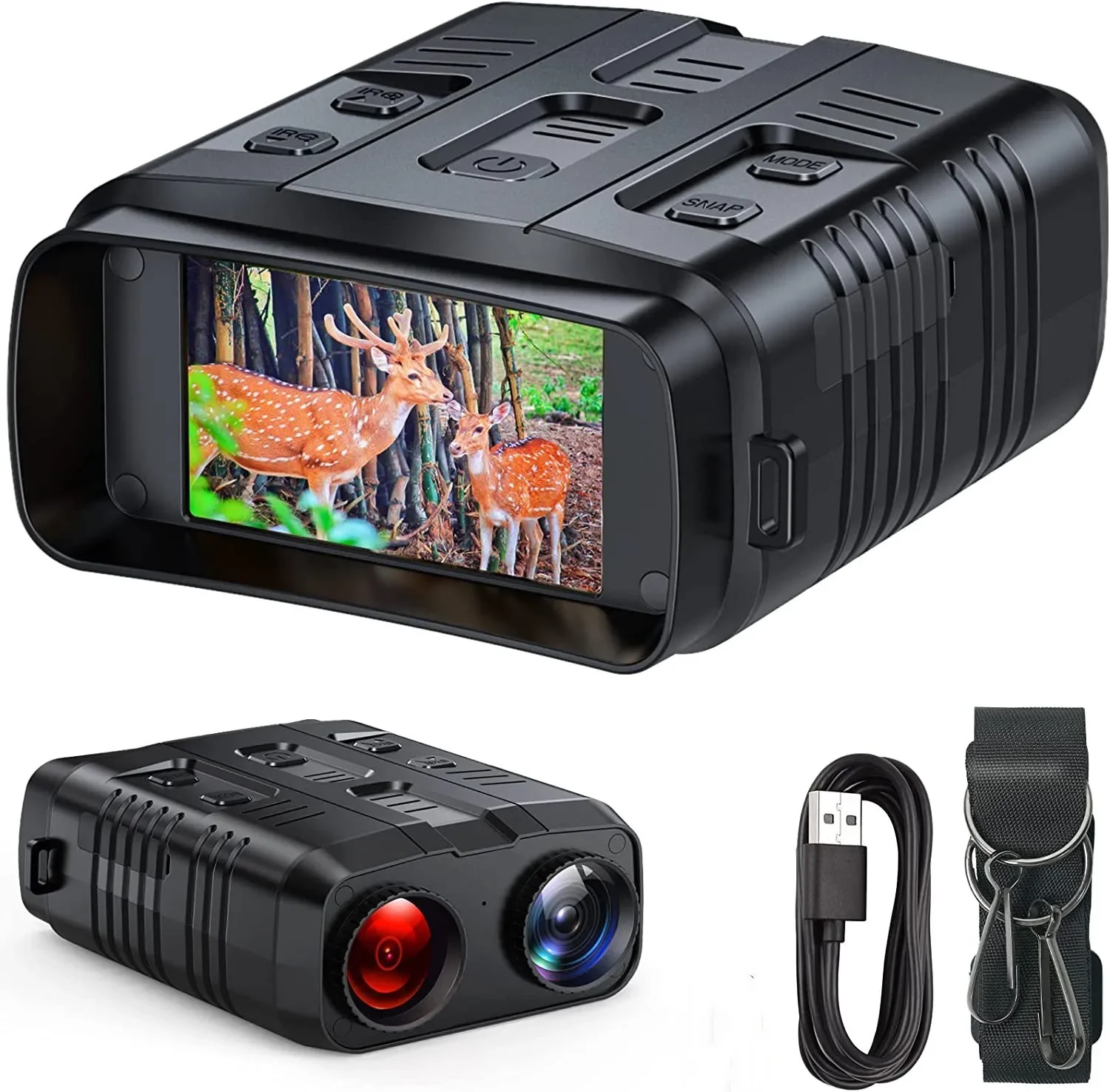 R19 Outdoor Digital Night Vision Ultra Light Binocular Device, HD 1080P Infrared Telescope for Hunting and Camping