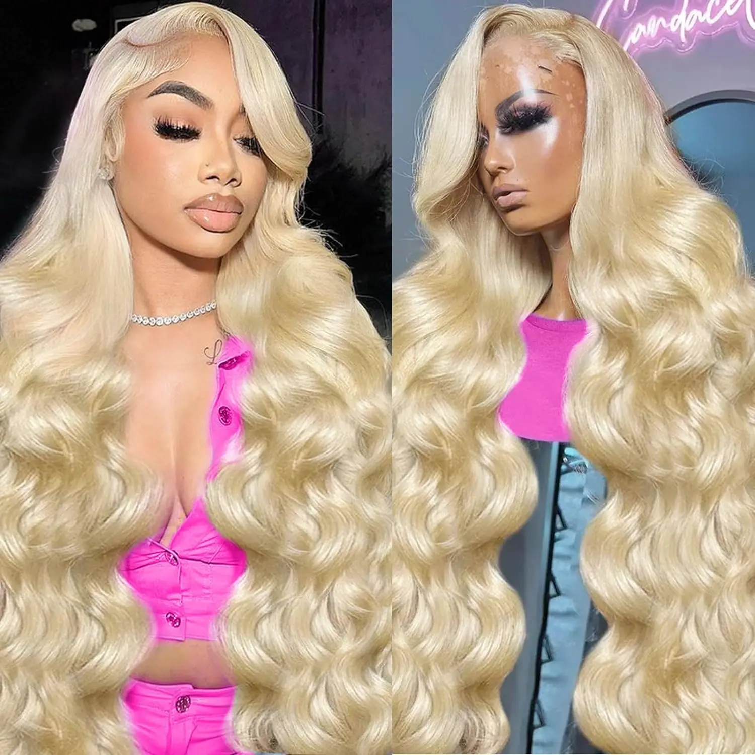 Rosabeauty Honey Blond 13x6 HD Lace Frontal Wigs Human Hair Color 13x4 Body Wave Transparent Lace Front Wig Glueless Prebleached