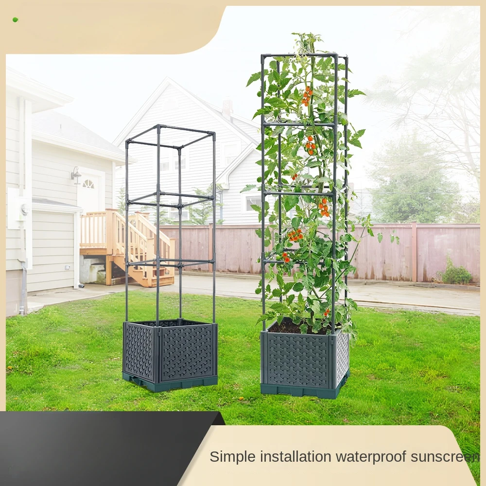 Vine Climbing Plastic - Square top planting box, vegetable and