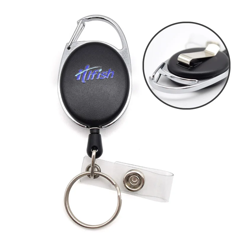 Hot Sale 65CM Fly Retractable Key Fishing Retractor Tools Extractor Keeper  Chain Reel Badge Holder Tackle Boxes Accessories