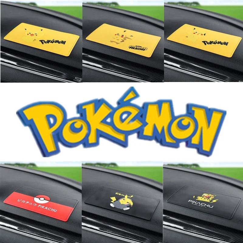 

Pokemon Car Center Console Anti-slip Mat Pikachu Mobile Phone Decorative Stickers Car Accessories Children's Toys Birthday Gifts