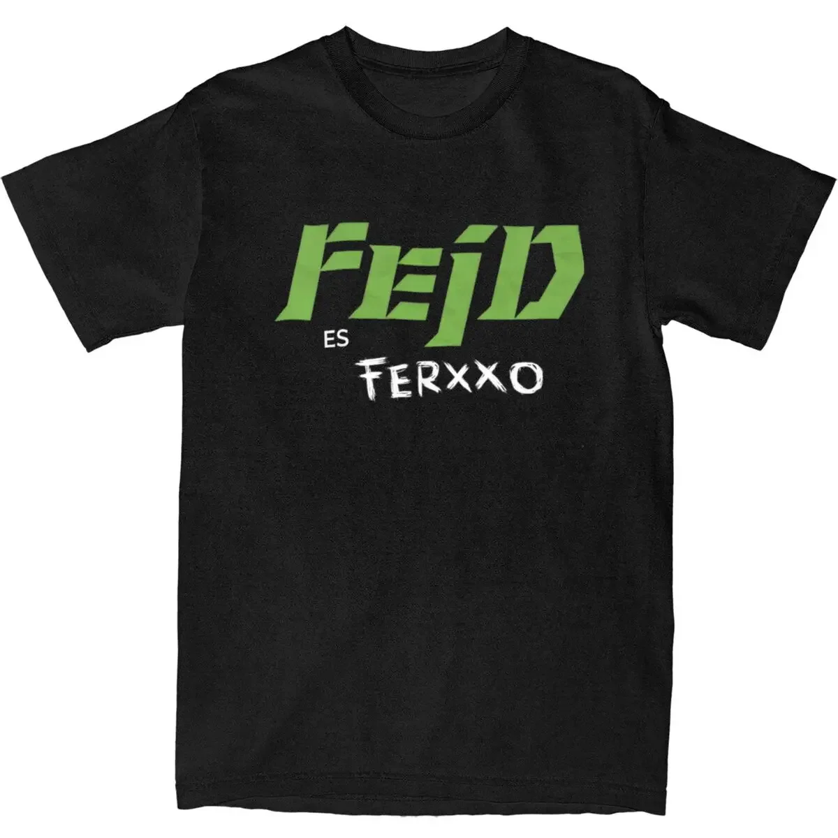 Feid Ferxxo Logo T-Shirt 90s Rapper Harajuku T Shirts Short-Sleeve Vintage Tops Summer 100 Cotton Crew Neck Oversized Top Tees