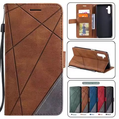 Luxury Leather Case For Samsung Galaxy S25 Edge S24 Ultra S23 FE S22 S21 S20 S10 S9 Plus Note 20 + Card Slot Wallet Cover Etui