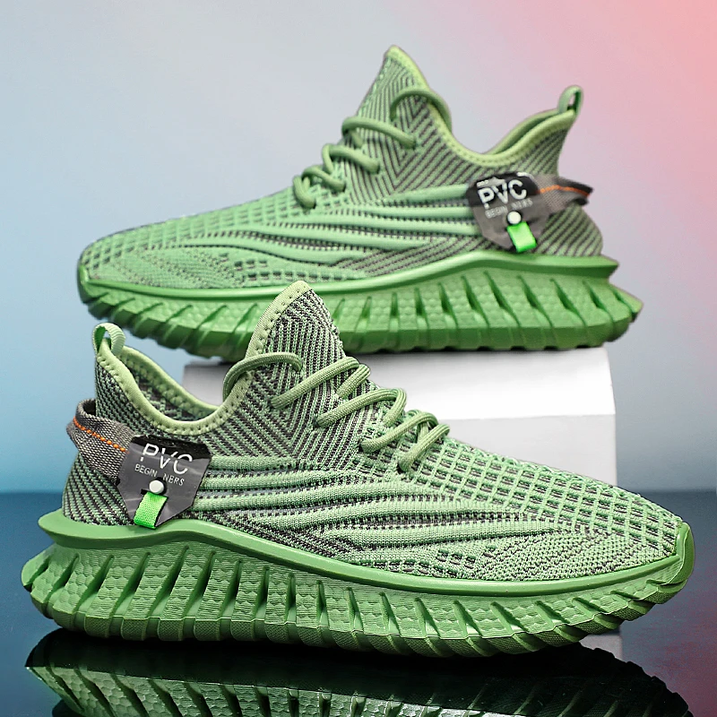 

Summer New Mesh Breathable Casual Shoes Fashionable, Lightweight, Solid Color Casual Outdoor Running Shoes