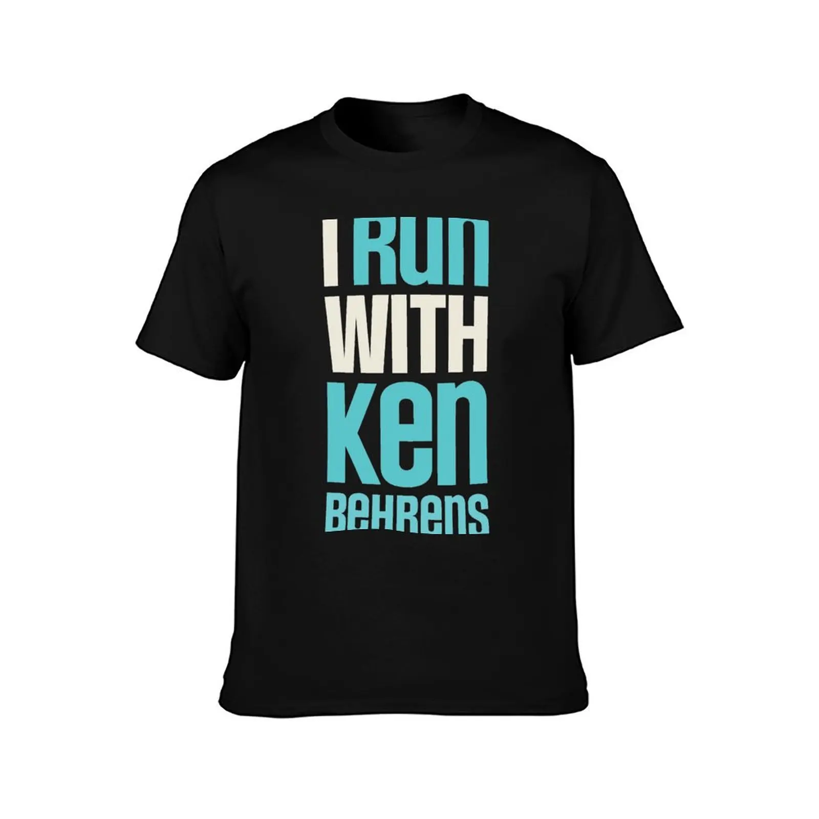 I run with Ken Behrens - Dark shirt version T-Shirt Novelty Graphic Tee Shirt