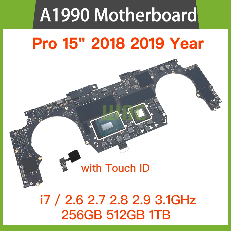 A1990 Motherboard i7 i9 16GB 32G 256 512GB 1TB for MacBook Pro