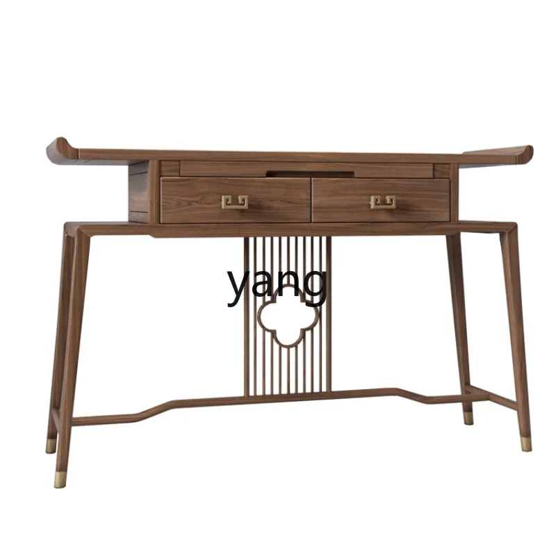 

ZL solid wood new Chinese style offering table Buddhist hall Guanyin Buddhist niche God of Wealth entrance table