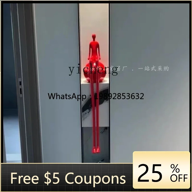Sculptured Ornaments Abstract Character Sales Office Light Luxury Floor Art Decoration