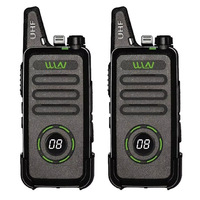 2PCS New WLN KD-C1plus Mini Walkie Talkie KD-C1 plus UHF 400-470MHz Slim Transceiver Two Way Radio KD-C1 Upgraded