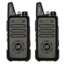 2PCS New WLN KD-C1plus Mini Walkie Talkie KD-C1 plus UHF 400-470MHz Slim Transceiver Two Way Radio KD-C1 Upgraded