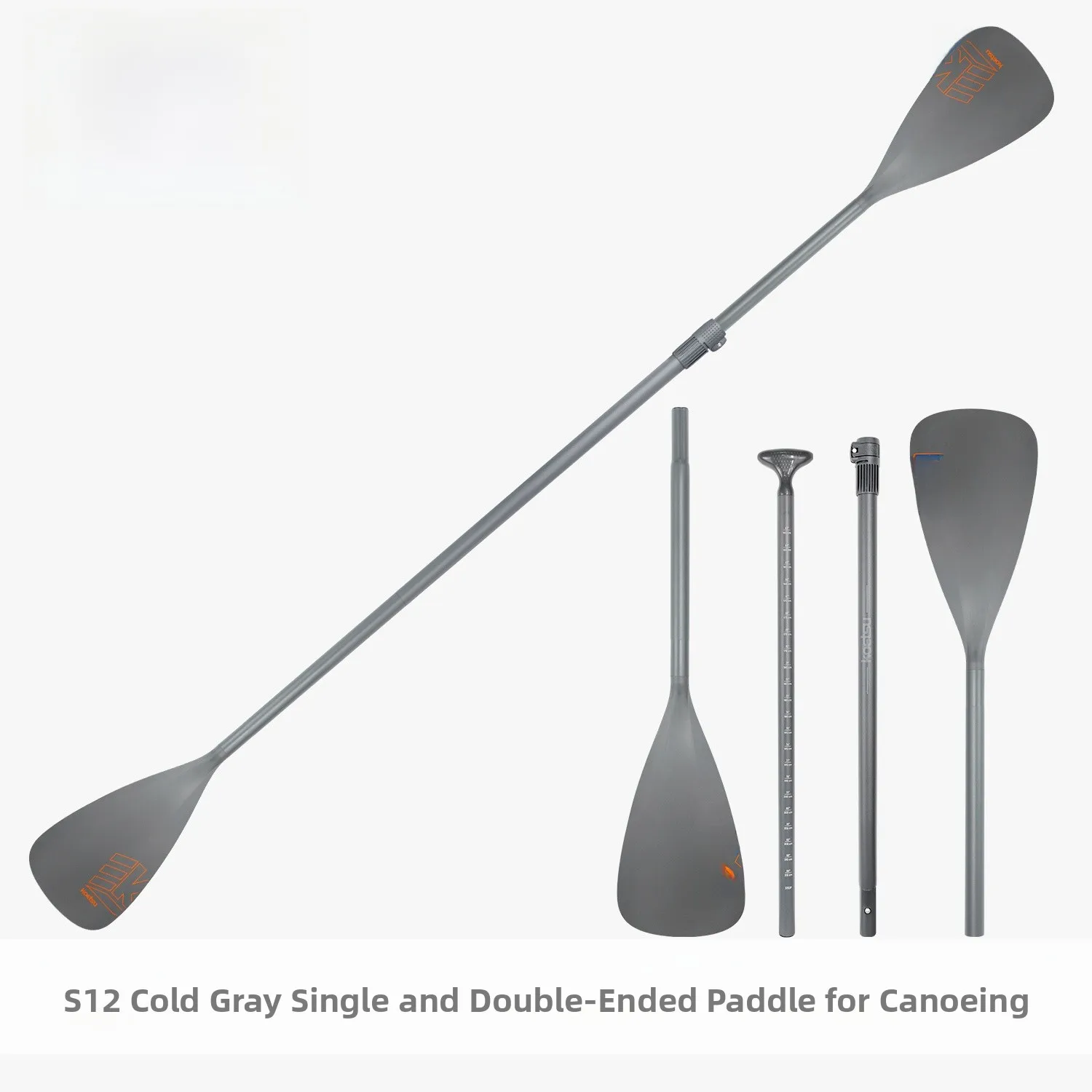 koetsu-s12-grey-kayak-paddle-single-double-head-surfing-paddle-boarding-outdoor-camping-travel-gear-china-made-surfing-equipment