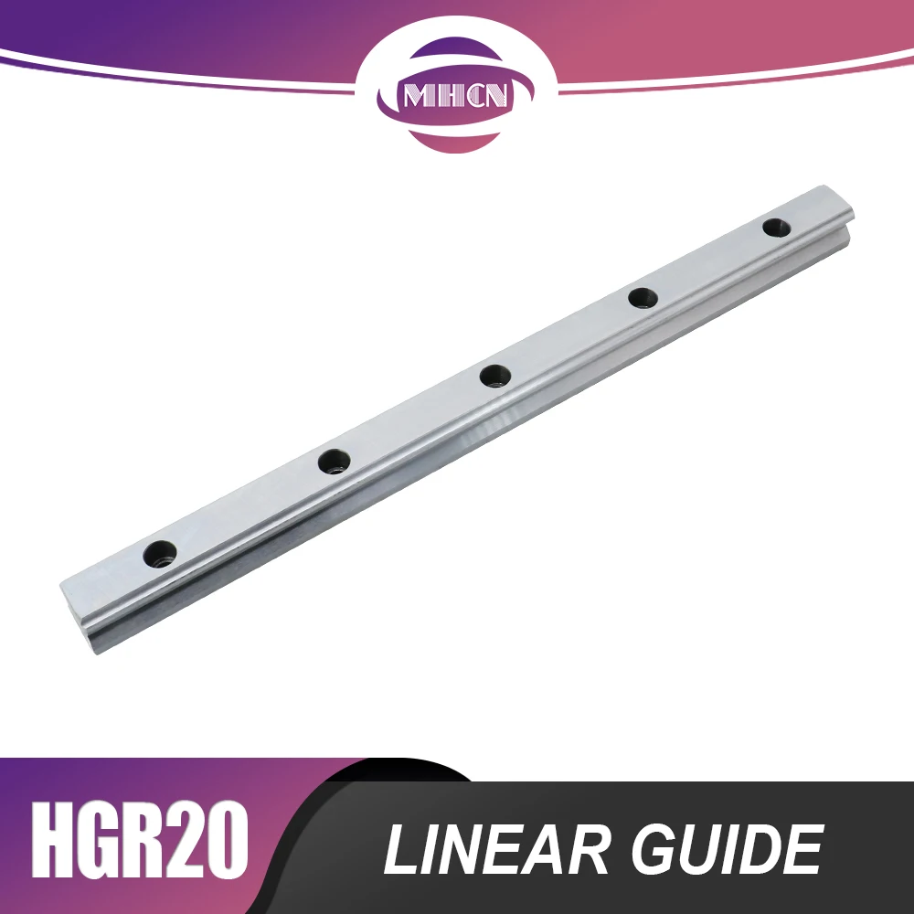 MHCN 1PC 200-500mm HGR25 Linear Guide Rail with Green Plug CNC Guides Linear Guide For CNC Router Engraving