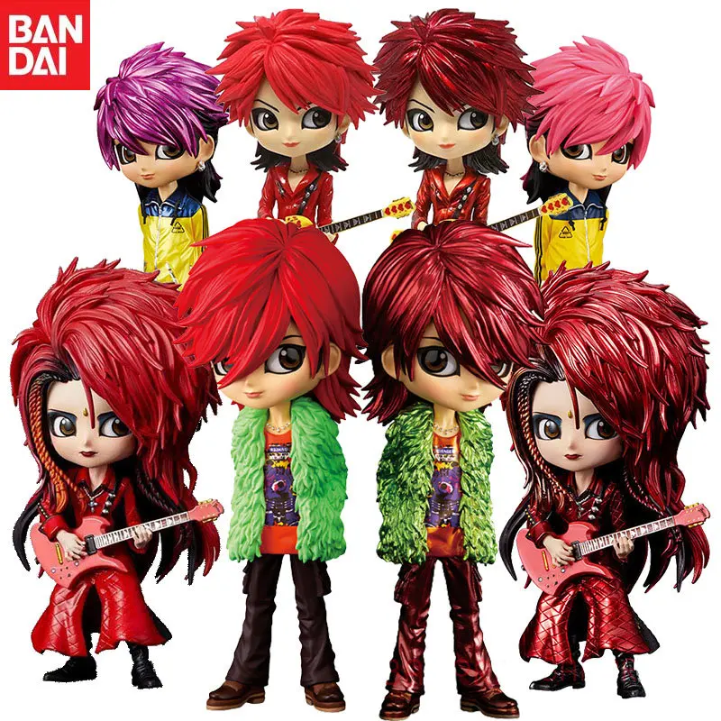 

In Stock Bandai Original QPOSKET Rock Singer XJapan Guitar Player Matsumoto Hideto Action Figure Model Children's Gifts