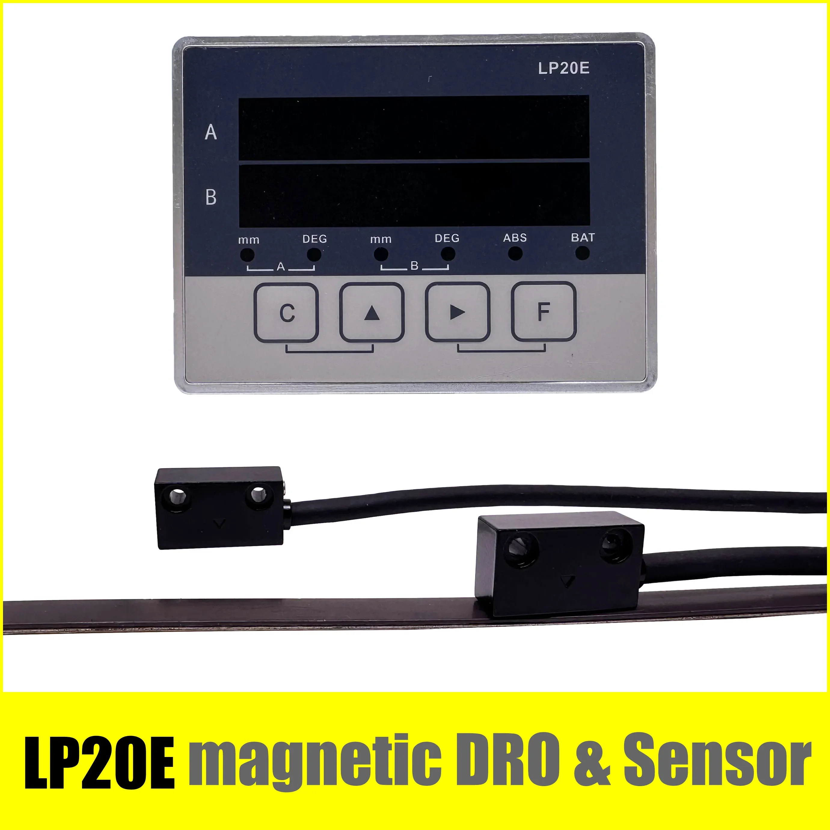 LP20E 2 Axis Digital Display DRO Magnetic Sensor Tape Displacement Readout Scale Position Transducers Encoder Woodworking