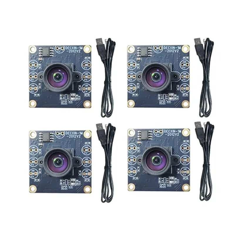 AA08-4Pcs USB Camera Module 100 Degree 1MP OV9732 1280X720 USB Free Driver Manual Focus With1m Cable Forwinxp/7/8