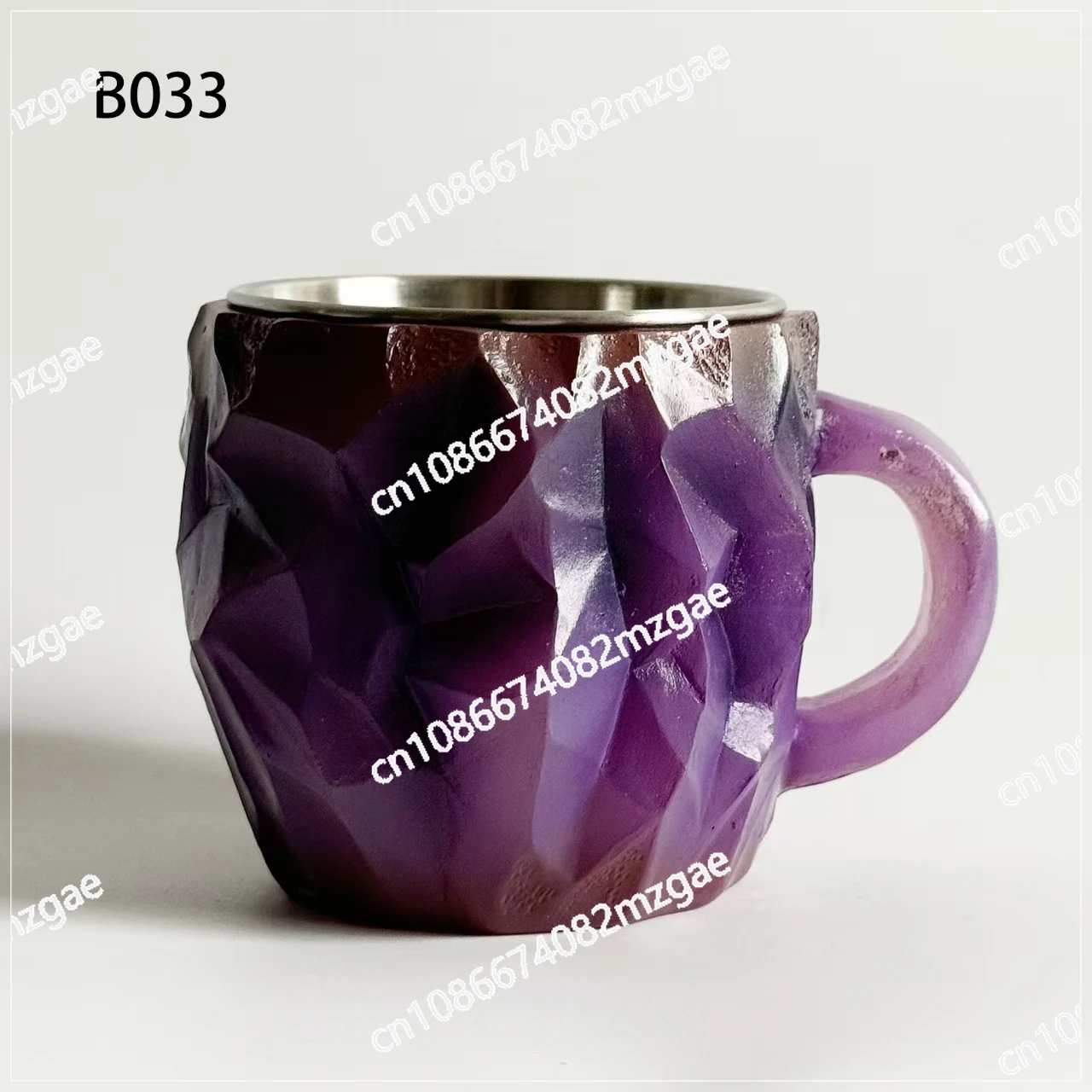 

Novelty imitation mineral crystal coffee resin cup ornament