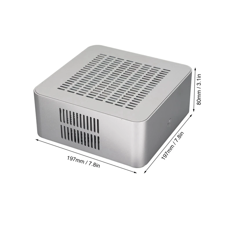 Boîtier en aluminium pour ordinateur de bureau, petit boîtier pour PSU HTPC Mini-ITX, 2 ports USB 3.0
