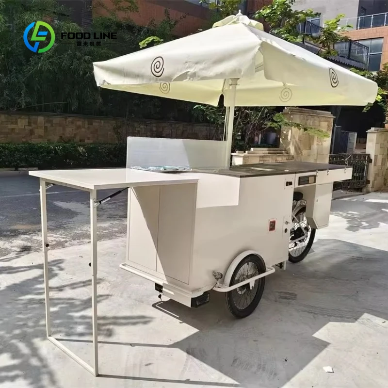 

Customized Commercial Ice Cream Cargo Bike - Electric Mobile Vending Bike for Street Food