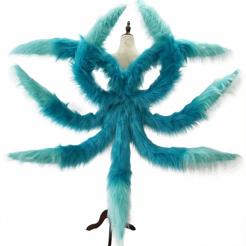 

Anime lol spirit blossom Ahri cosplay tail women sexy blue fox Ahri nine tailed Halloween prop cosplay costume accessories