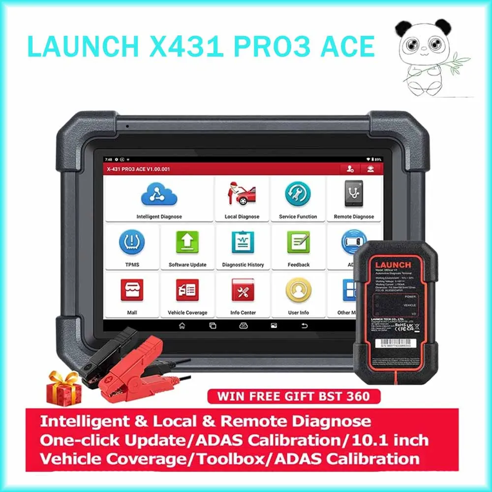 

LAUNCH X431 PRO3 ACE CAN FD Car Diagnostic Tools Auto OBD OBD2 Scanner All System 38+Reset supports 24V Truck module VCI