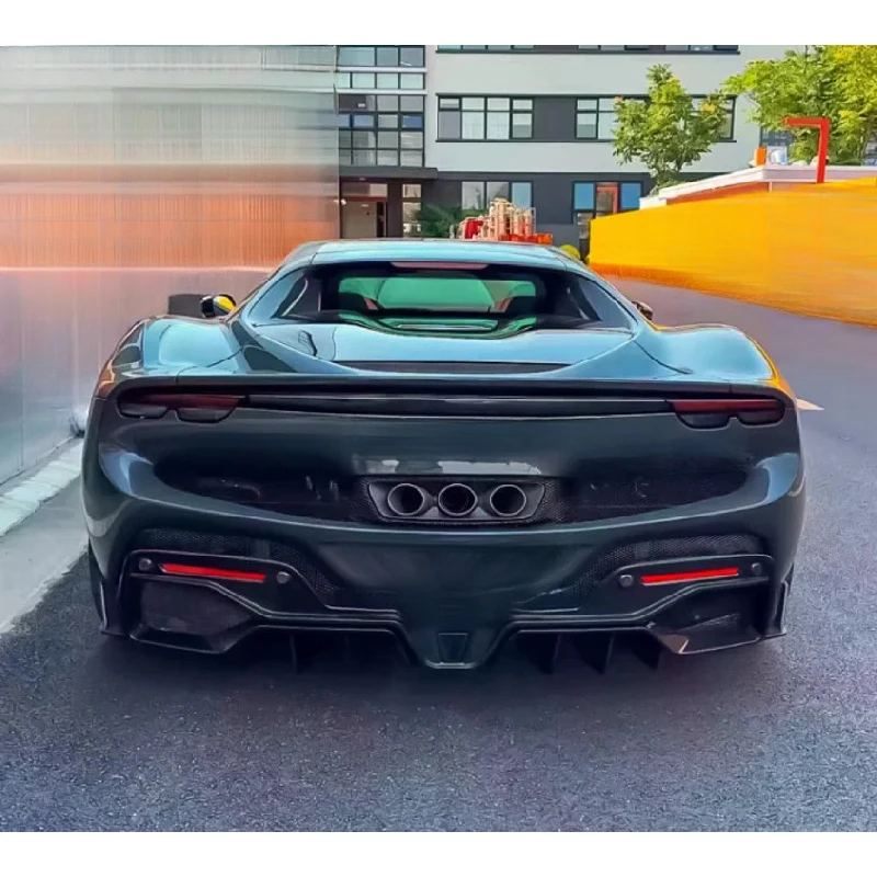 Carbon Fiber Rear Bumper Lip Diffuser For 296