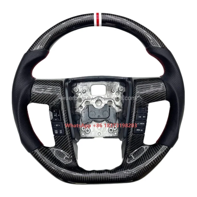 

Customized Car Interior Carbon Fiber Steering Wheel for Ford Raptor F150 6.2 2010 2011 2012 2013 2014
