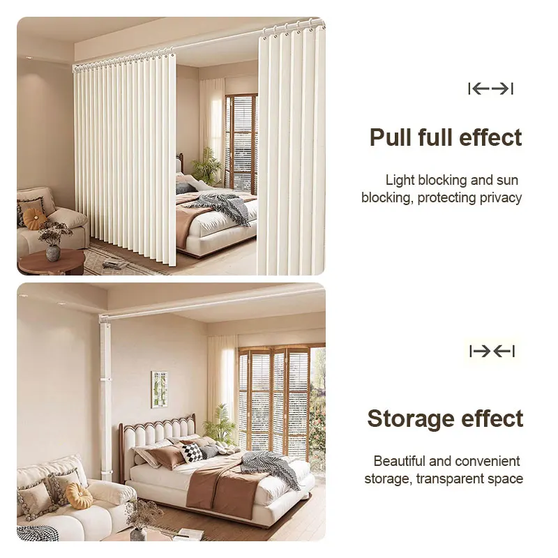 Foldable Partition Curtain Scratch Resistant Pet Friendly Claw Proof with Hooks for Balcony Living Room Pet Household No Fear Pe