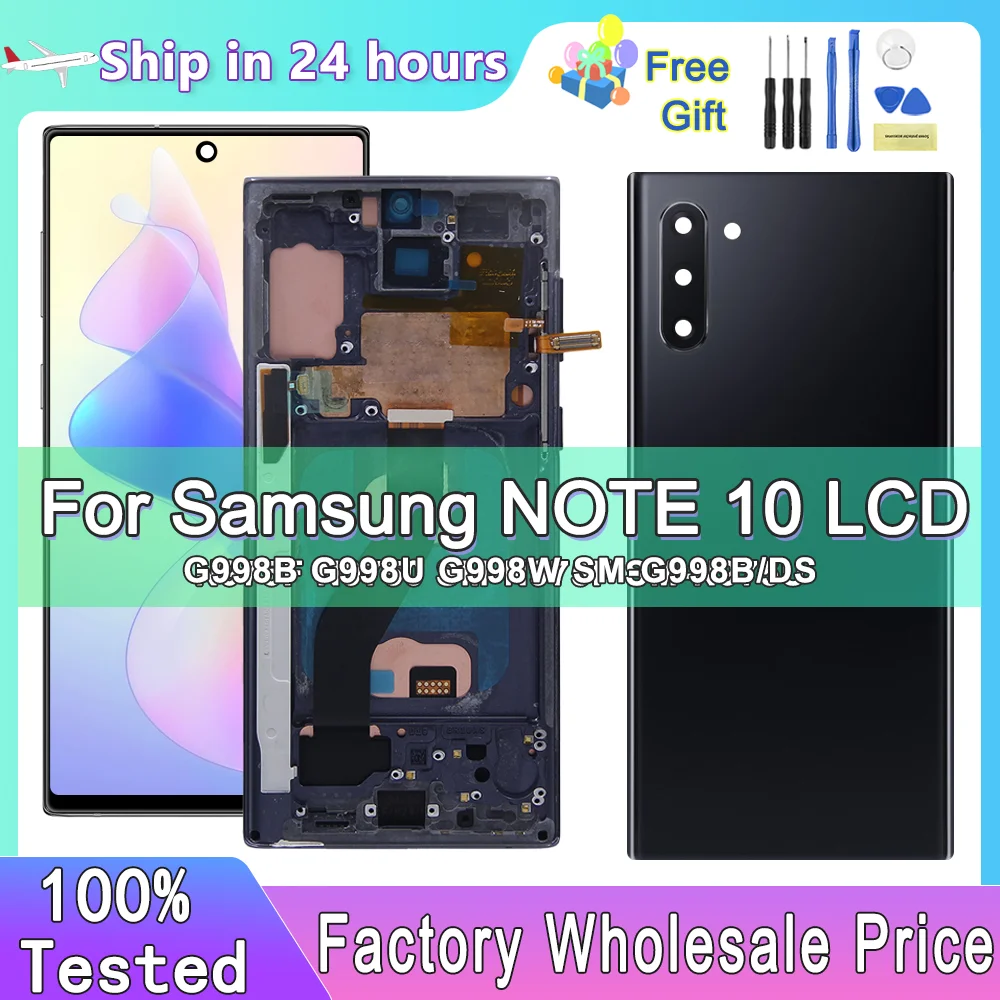 

Display Note 10 LCD With Frame Replacement, For Samsung Note 10 N970F Note10 N970 N9700 LCD Touch Screen Digitizer Assembly