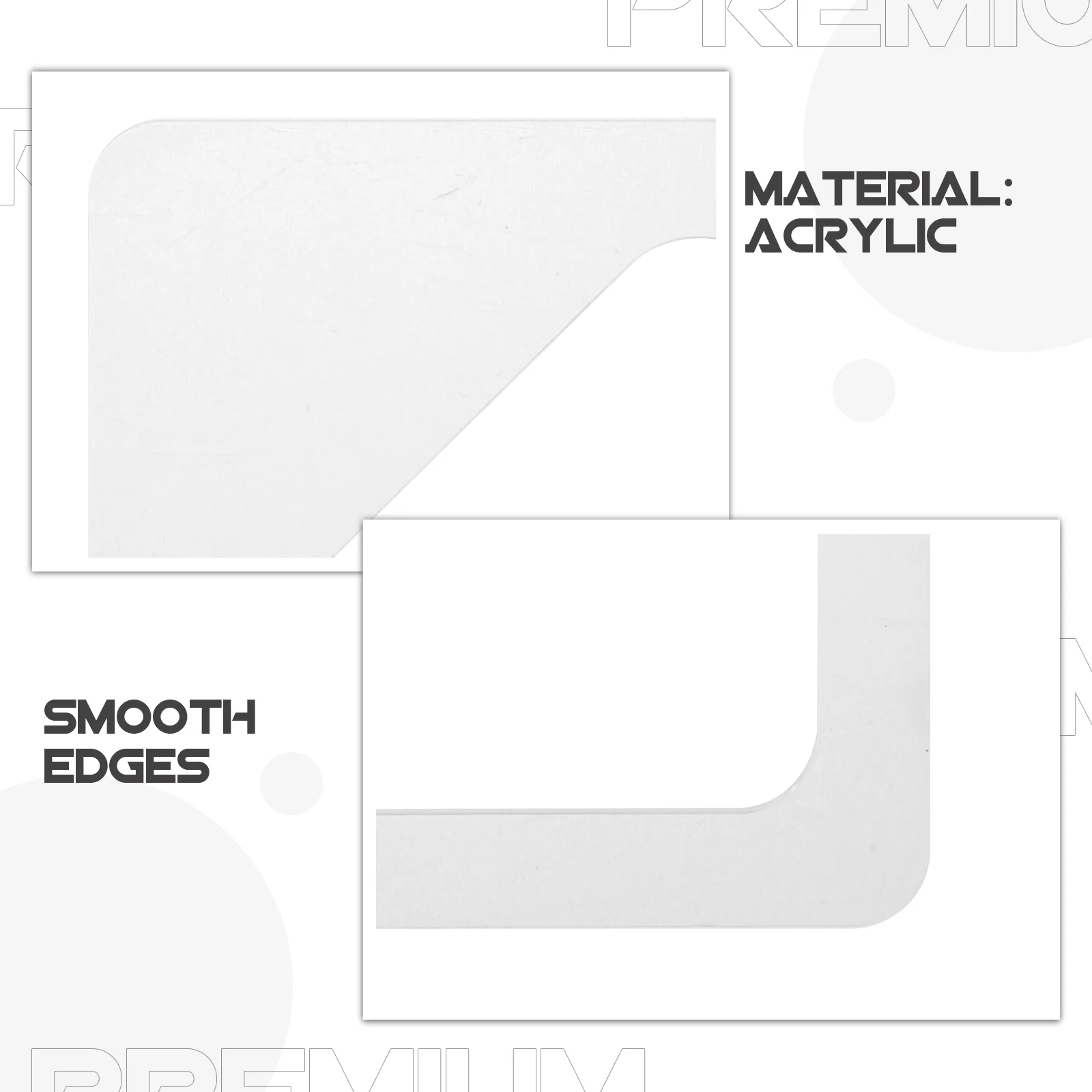 Cutting Board Handle Template Clear Stencil Woodworking Templates Chopping Tracing Charcuterie for Reusable Acrylic Stencils