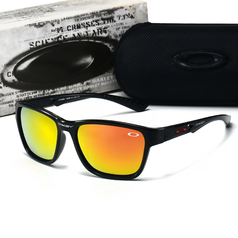 Lunettes de soleil sport polarisées UV400 pour hommes et femmes, avec monture carrée et verres anti-éblouissement, adaptées à la conduite et aux activ