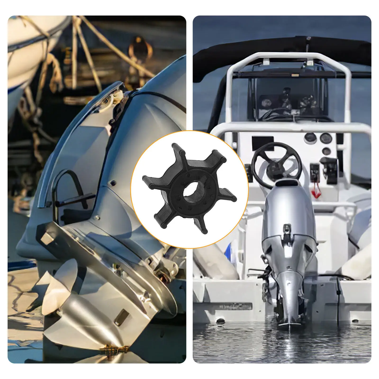 

Marine Water Pump Impeller Replacement ABS Material High Efficiency Precision Fit for Boat Ship Engine Cooling Utility Pump