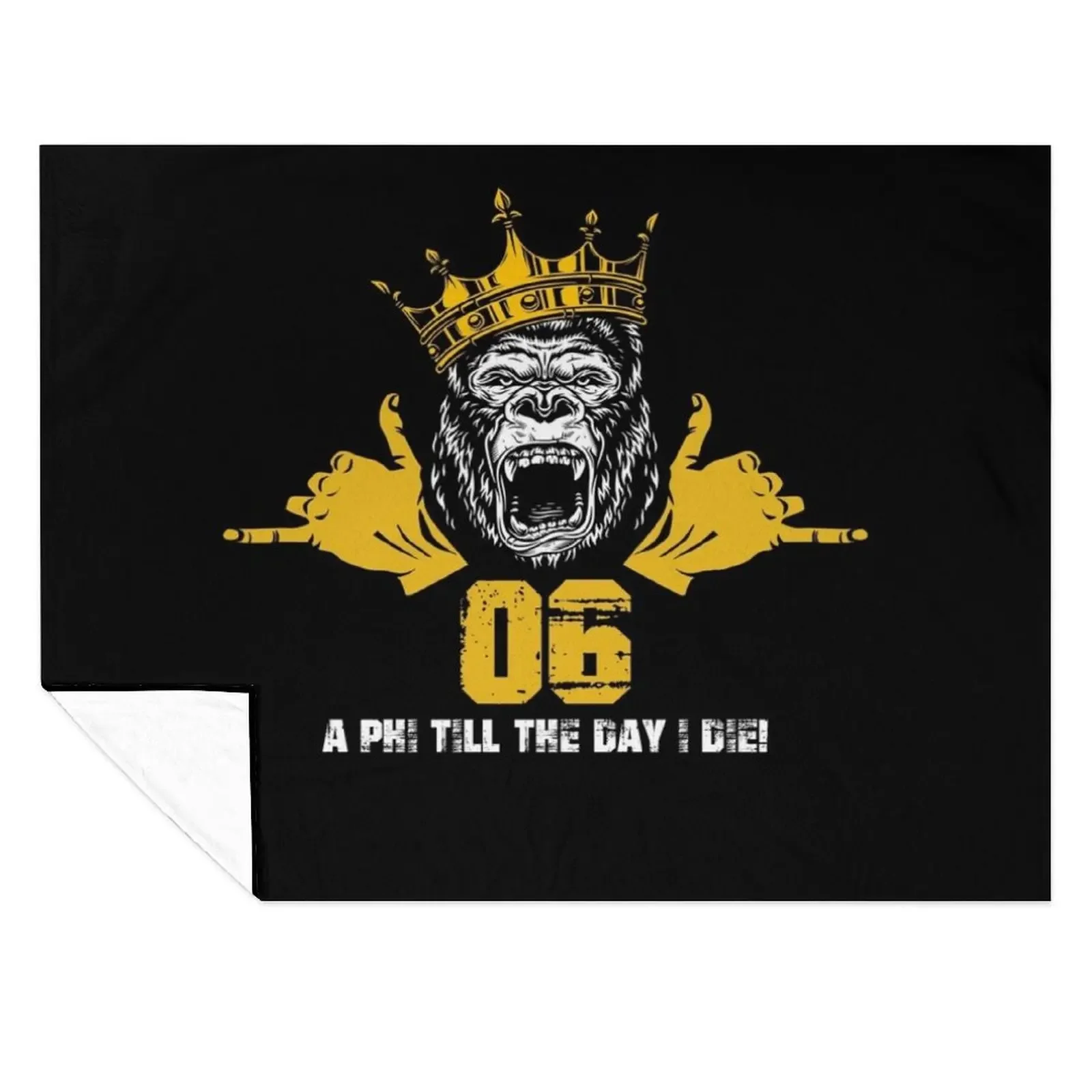 

Mens Alpha 1906 Gorilla Hand Sign Phi Alpha Crown Throw Blanket Comforter for winter Soft Plaid valentine gift ideas Blankets