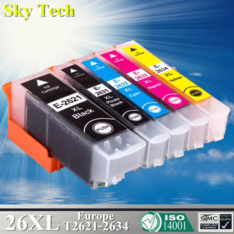 26XL 2621XL T2621 - T2634 Compatible Ink Cartridges For Epson XP-510 XP-520 XP-600 XP-610 XP-620 XP-700 XP-710 XP-800 XP-810