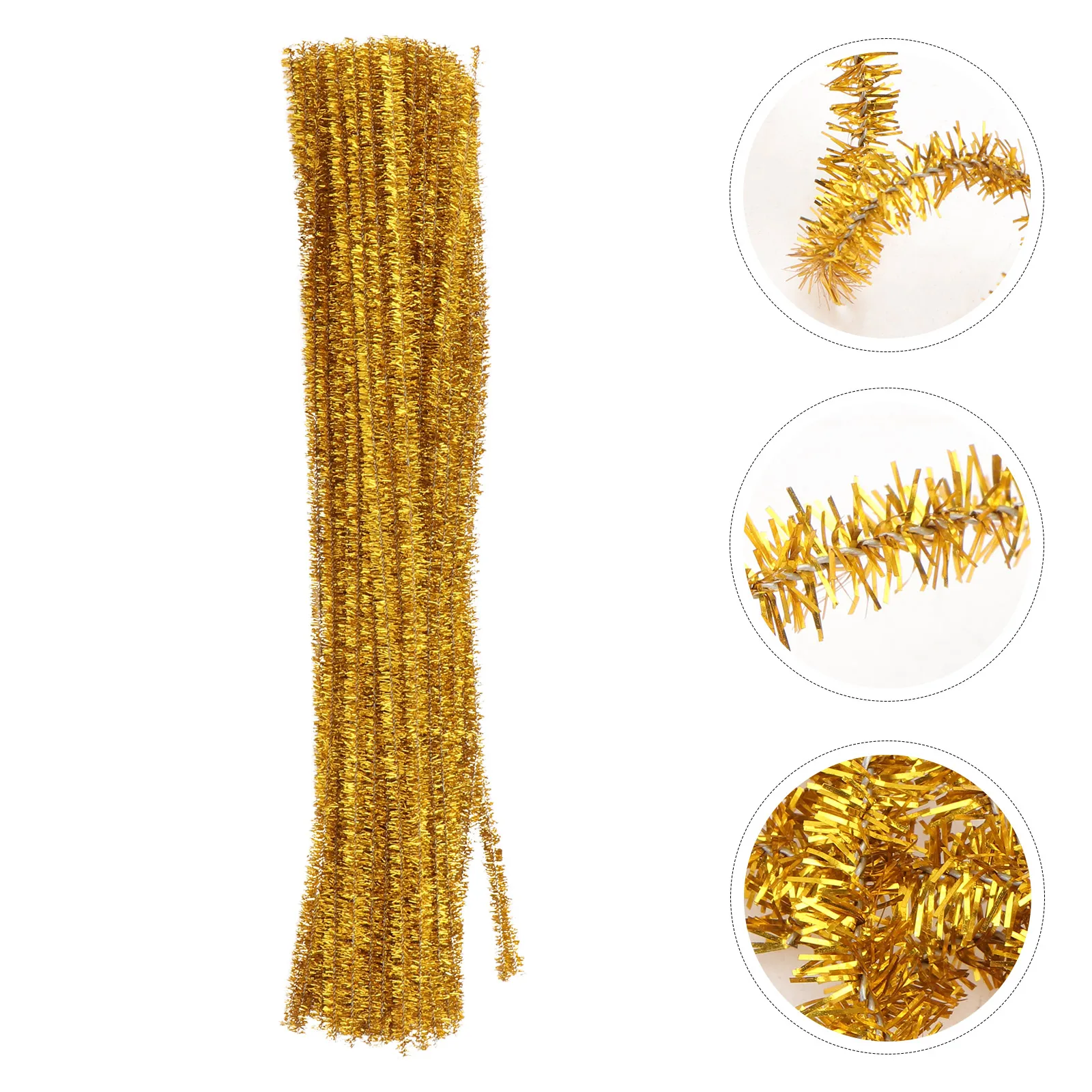 

100pcs 30Cm Diy Glitter Twisted Kids Craft Creative Party Decor Xmas Ornament Stem Pipe Decoration Bell