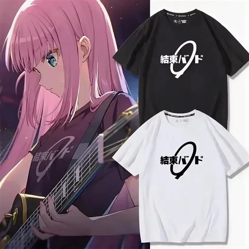 Camiseta corta informal de algodón Unisex Anime Cos BOCCHI THE ROCK Hitori Gotoh Ljichi Nijika 80160