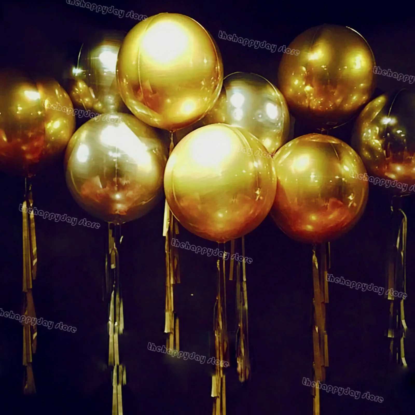 10Pcs Metallic Gold… - image