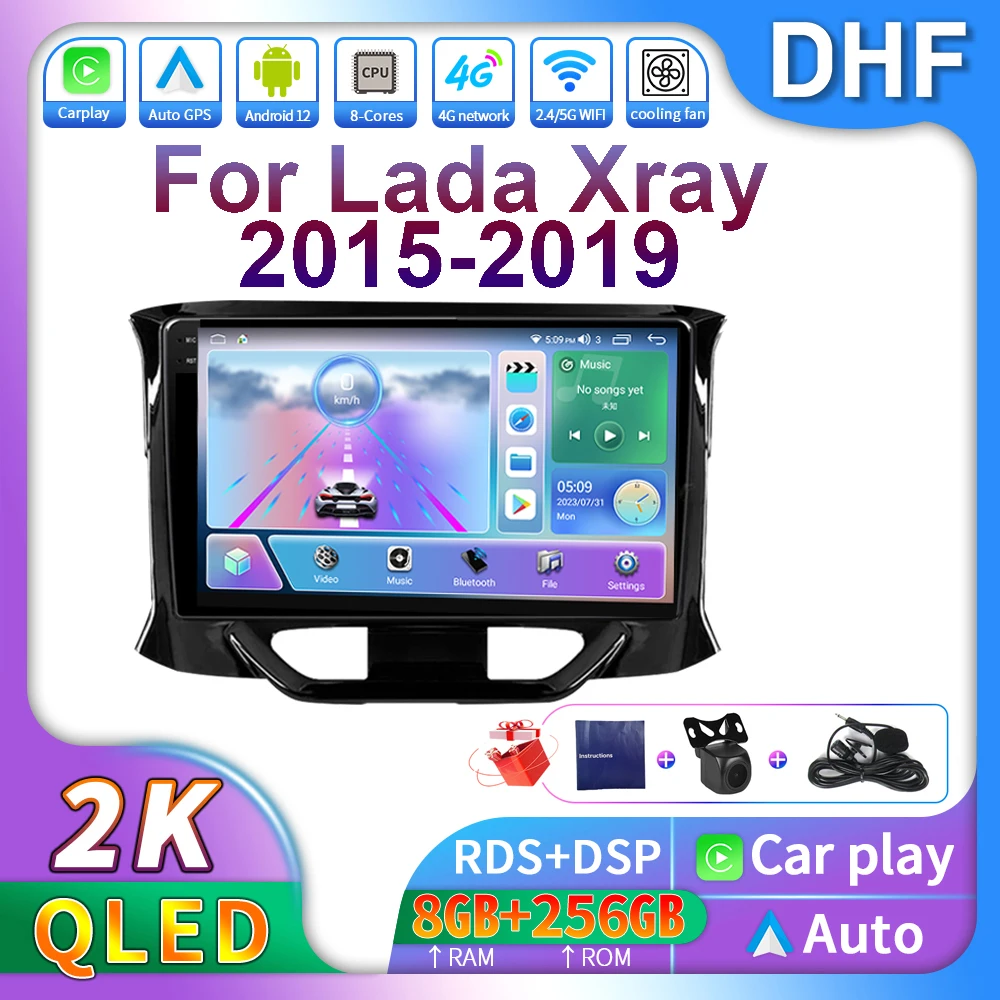 

DHF Android 13 Car Stereo Radio Multimedia Video Player For LADA X Ray Xray 2015 - 2019 Navigation GPS Head Unit 2 Din Carplay