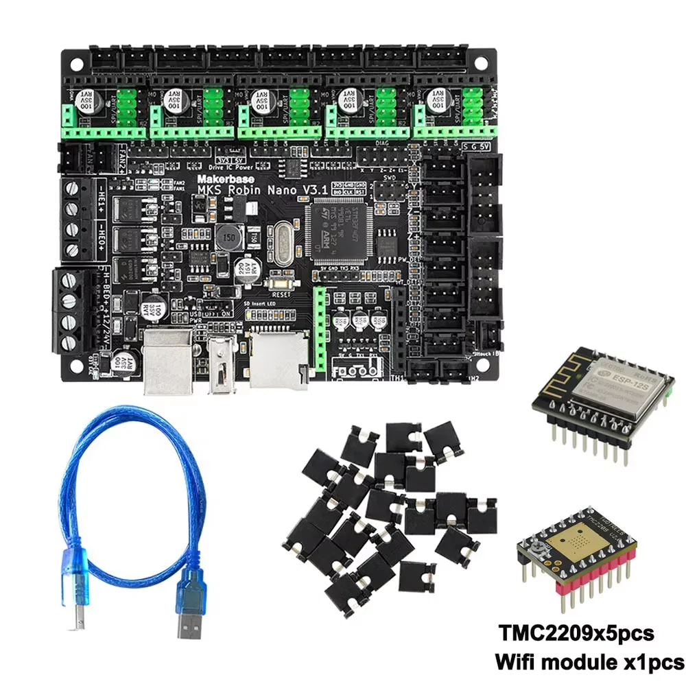 Makerbase MKS Robin Nano V3.1 Control Board 3D Printer Motherboard TS35 TFT Touch Screen/WIFI Module Suitable for A4988 TMC2209 image 3