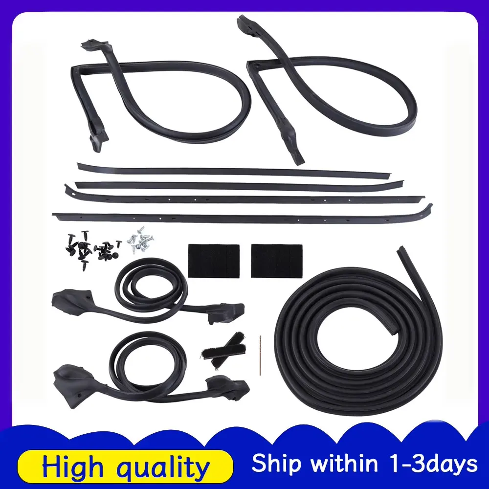 Kit de burlete para puerta y ventana, moldura embellecedora, cinturón de sellado para ventana y puerta exterior de coche para Camaro Firebird 1970 - 1981 801002277 WSS00671