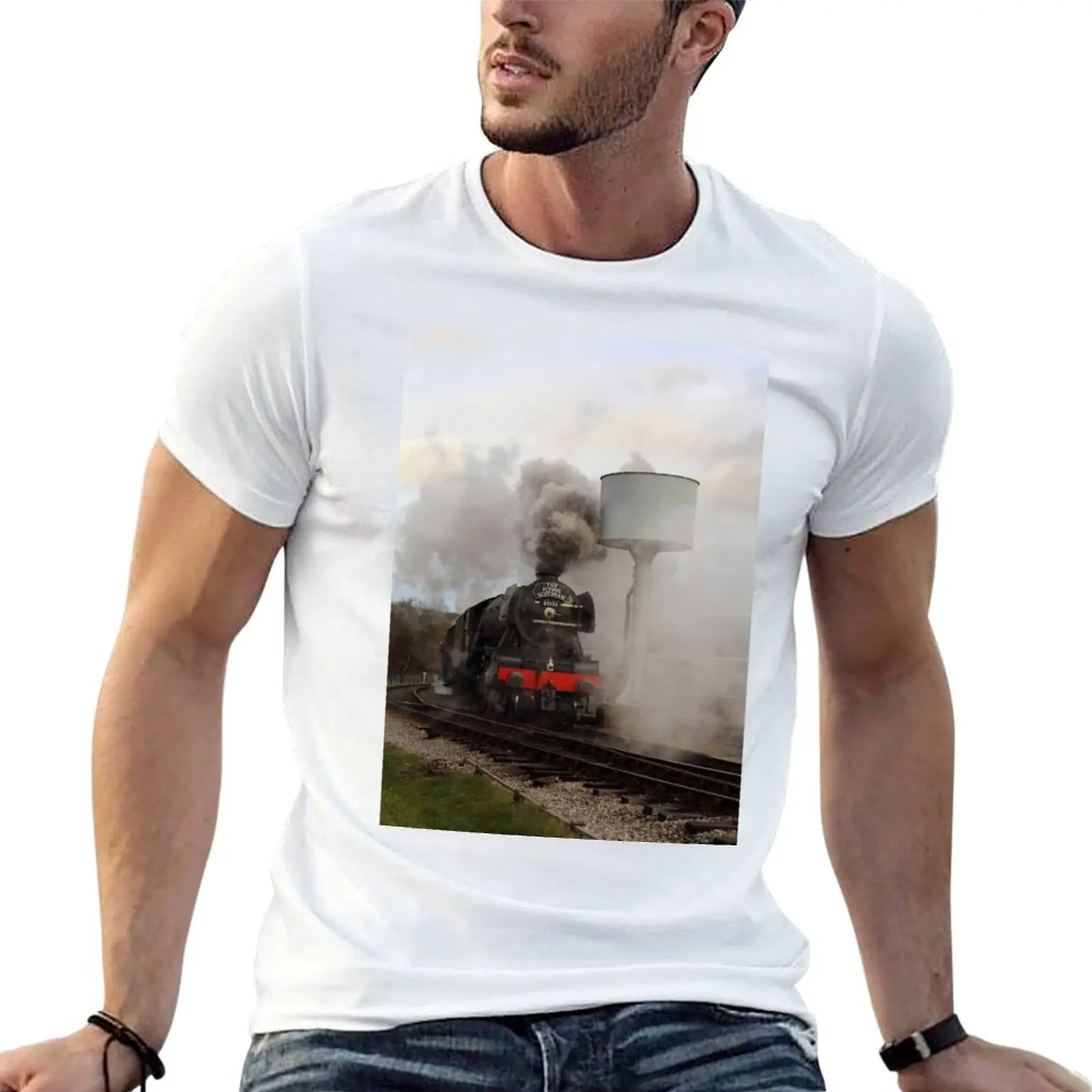 

Flying Scotsman getting under steam. T-Shirt anime t shirts oversize man graphic t shirt T-Shirt
