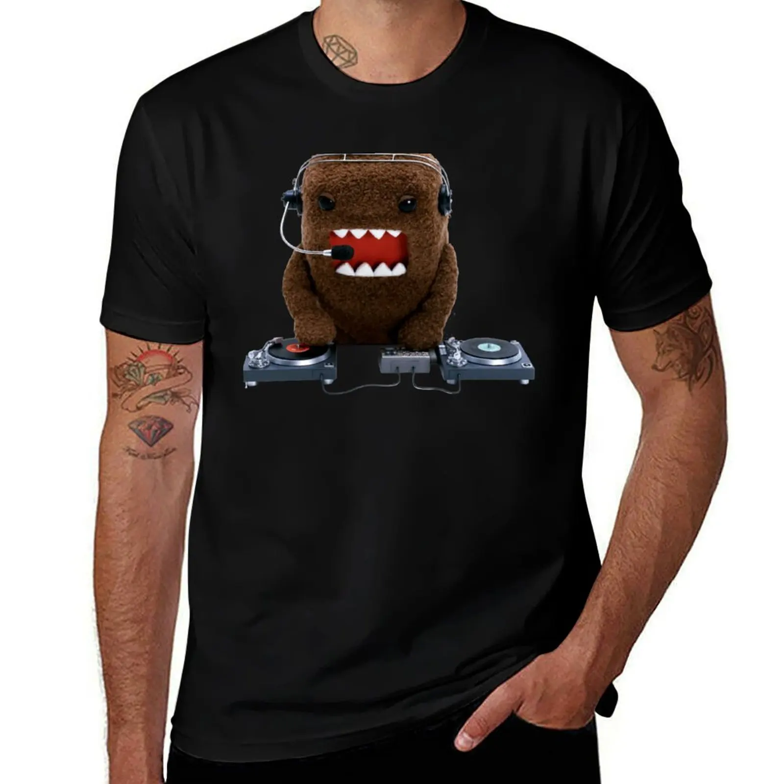 

Футболка DJ Domo-kun, дизайнерские мужские футболки, хлопковая футболка