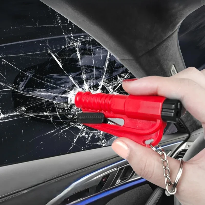 Compact 3-in-1 Car Safety Hammer, Window Breaker & Seat Belt Cutter, Emergency Rescue Tool for Vehicle Accessories