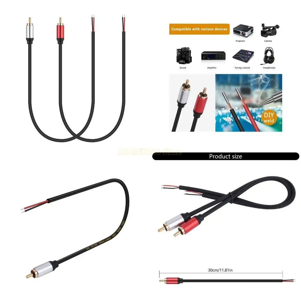 F62C Динамик Провод Провод Провод Слуховой мужчина, чтобы открыть концу кабеля адаптера сплиттеров для косичек