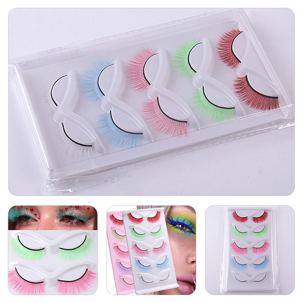 2-Boxen-Wimpern, farbig, individuelle kurze Make-up-Zubehör, gefälschte natürliche Make-up-Zubehör-Packung, Verlängerungen, dünne Wimpern